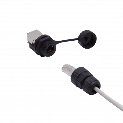 RJ45-CCP Acoplador y Conector RJ45 STP FTP para Exterior M20 IP67 para Caja Hembra-Hembra