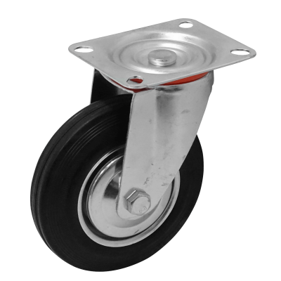 RUEDO-6 Rueda 6-pulgadas Rotatoria Negra Capacidad-150Kg 103x130x200