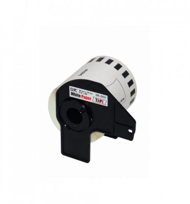 DK2251 BROTHER Rollo continuo adhesivo de 62mm x 15,2m Negro/Rojo sobre Blanco para impresora QL