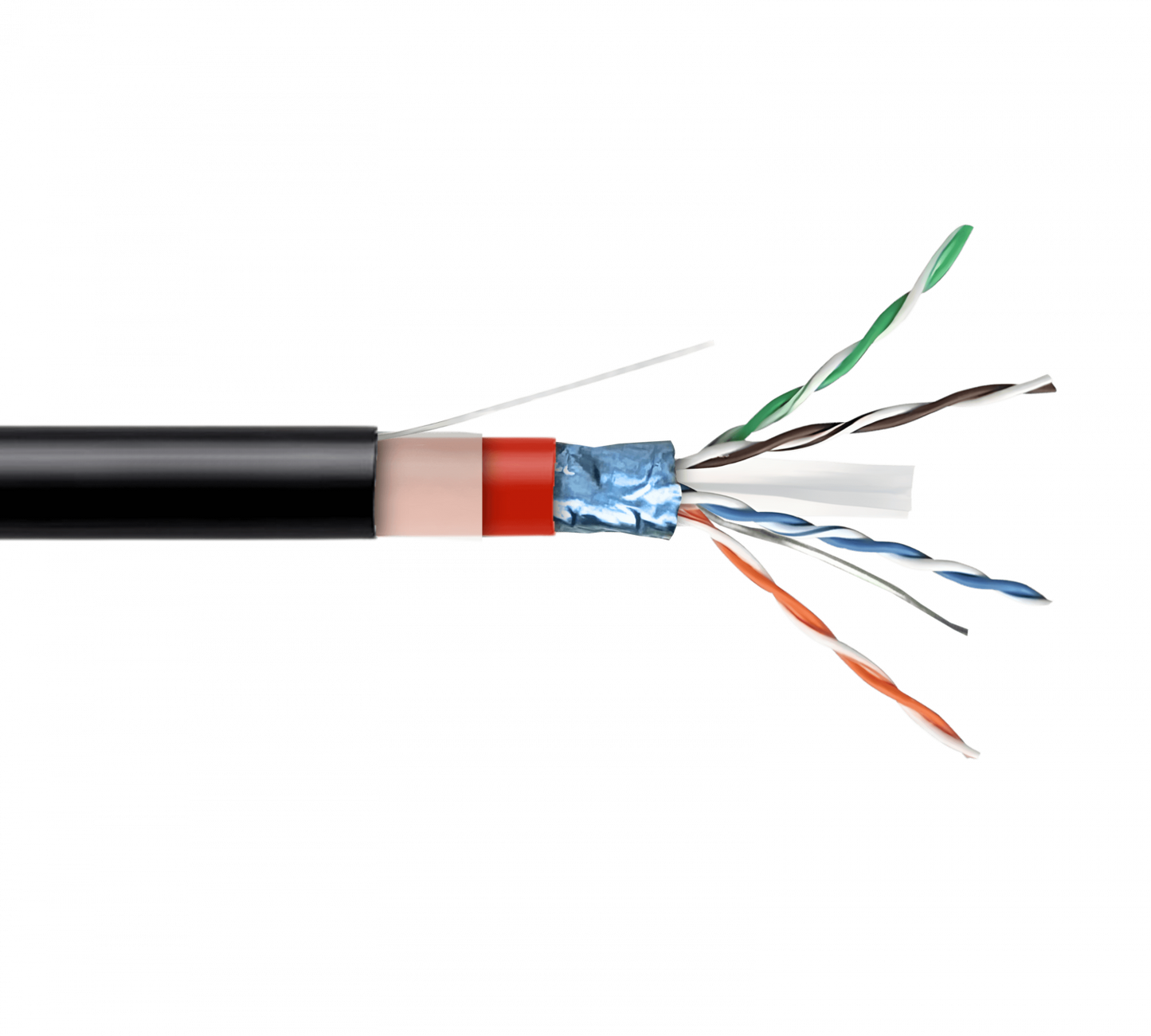 CBX6F-FN FURUKAWA Oscuro Cable F/UTP Categoría 6 Uso interior-exterior Calibre 23AWG Conductor sólido Venta por unidad métrica