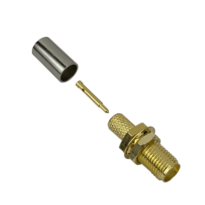 RH2C Conector Crimpable RP-SMA Hembra para Cable LMR195/RG58 de la Serie 195