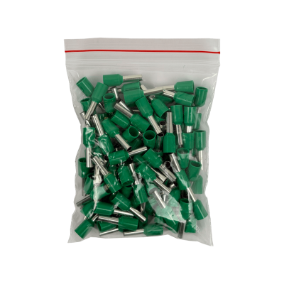 E2508-V Verde 2,5mm2 8/15mm 100-unids AWG14 Ferrules Terminal Aislado Crimpeab