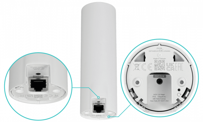 U6-MESH UBIQUITI IPX5 4x4 WiFi6 4800/573mbps 5/2,4GHz 5/3dBi incluye-PoE-af 1-1000