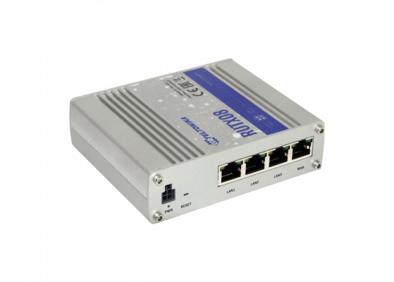 RUTX08 TELTONIKA Enrutador 3-Puertos 1000 1-WAN 1-USB 9-50V incluye12V