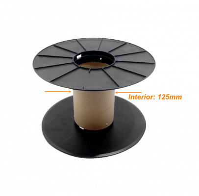 REEL Carrete Vacio Carton-Interior-Diametro-13cm Plastico-34,5cm