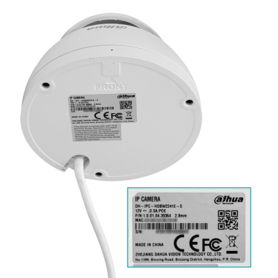 HDBW2241 DAHUA CAMARA DOMO 2MEGAPIXELES LENTE-FIJO-2,8mm IP67 IK10 ALIMENTACION-POE ALCANCE-INFRARROJO-30metros RANURA-MICROSD WIZSENSE