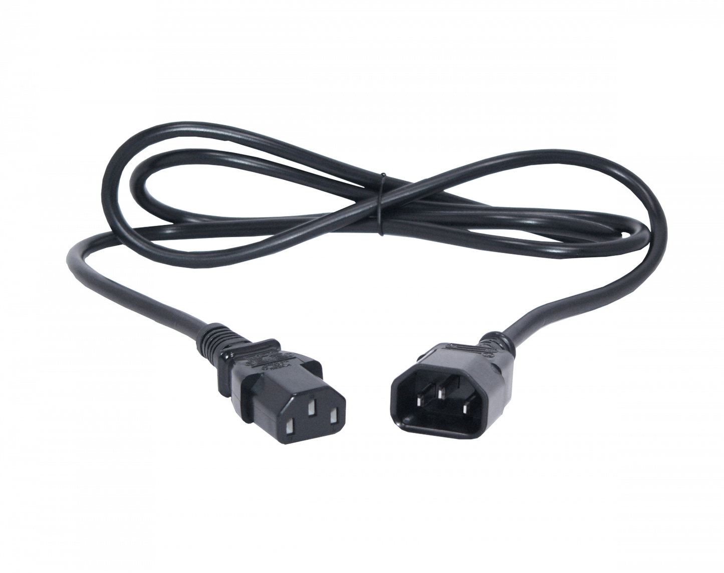 CCMC Cable de alimentación 1,5 metros color negro, conector C13 hembra a C14 macho, capacidad 6 amperios, calibre 3x0,75mm², longitud 150cm