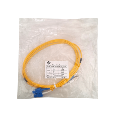 JFSCF2 2metros SC-FC MONOMODO SM DUPLEX LATIGUILLO CABLE FIBRA OPTICA 9/125um 3.0mm