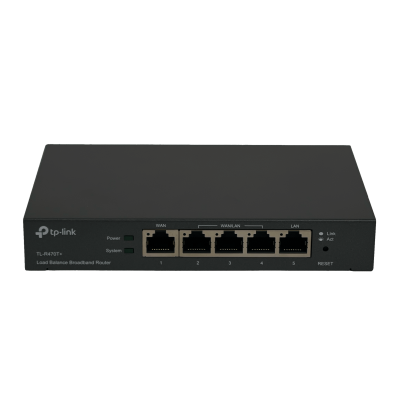 TL-R470T+ Router TP-LINK 1 Puerto 10/100 1 WAN 3 WAN/LAN Balanceo de Carga Alimentación 100-240VAC Sin Soporte para Rack
