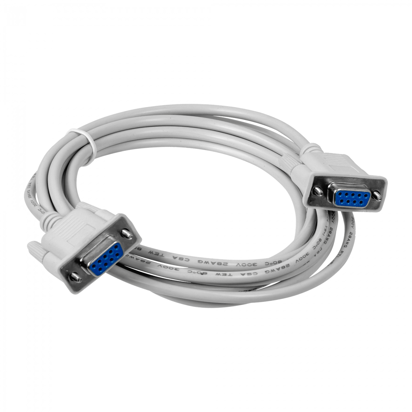 DB9-3HH Cable Serie RS232 Directo de 2,72 Metros con Conectores DE-09 Hembra a Hembra
