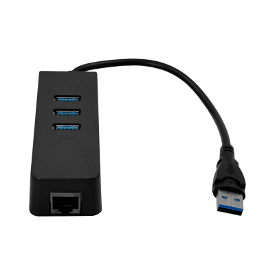 GENLANHUB3 Concentrador de 3 Puertos 1xUSB3.0-A 1xRJ45-LAN-Ethernet 10/100Mbps Win Mac Linux