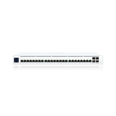 UISP-S-PRO UBIQUITI Conmutador 24 puertos 1000 (16 PoE Pasivo 4 SFP+ 10G 27V/220W total 100-240VAC)