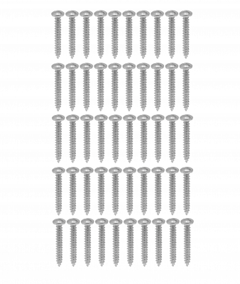 YUR5-06 50-piezas. 4 x 3/4 Extensión-19mm Plateado Cruz Pernos Autorroscantes Punta
