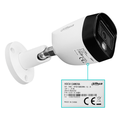 1500CM DAHUA Cámara Bullet 5MP 2,8mm HDCVI Infrarrojo 20m Análoga Con Audio Relación 16:9 IP67