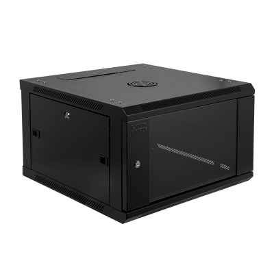 RK06-6LD LINKMADE Desmontable 6U 60CM-Profundidad Armario Rack Pared Muro Negro