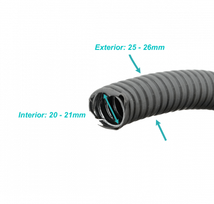 M25-50-LIQ QUEBRADO 25mm Rollo-48mts Conduit Flexible Metalico Cubierto-PVC 3/4-P