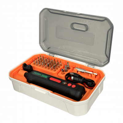 LLADOR-USB RUI Kit de Destornillador Inalámbrico Recargable 36 Puntas con Luz LED y Puerto USB