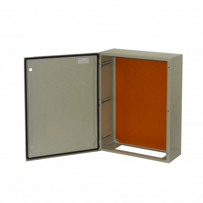 ST6-825 TIBOX Armario metálico de superficie de 800x600x250mm, con 2 puertas ciegas sin cerradura, grado de protección IP65, color beige.