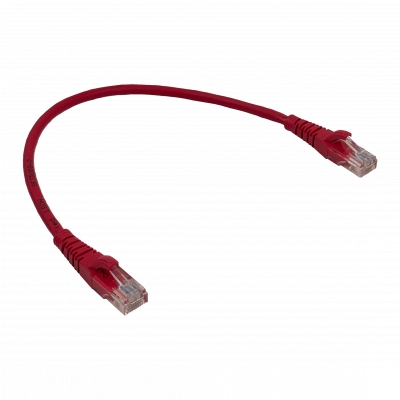 CPR-03-4. LINKMADE 4UN 30CM CAT5E ROJO LSZH CABLE PATCH INYECTADO MULTIFILAR