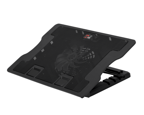 SOP-VENT Soporte ajustable con ventilador Negro para Portatil 9-17Pulg 2-USB