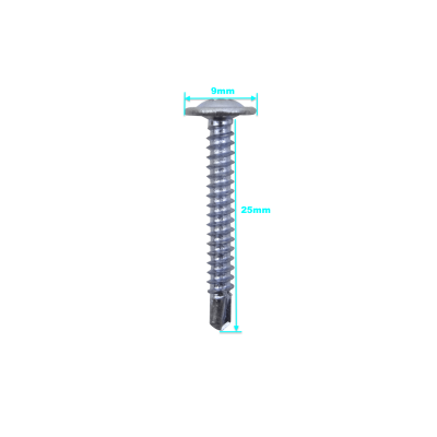 YUL8-08 100-piezas Tornillo autotaladrante cabeza de lenteja 8 x 1-pulgada Longitud-25mm zincado 651532001