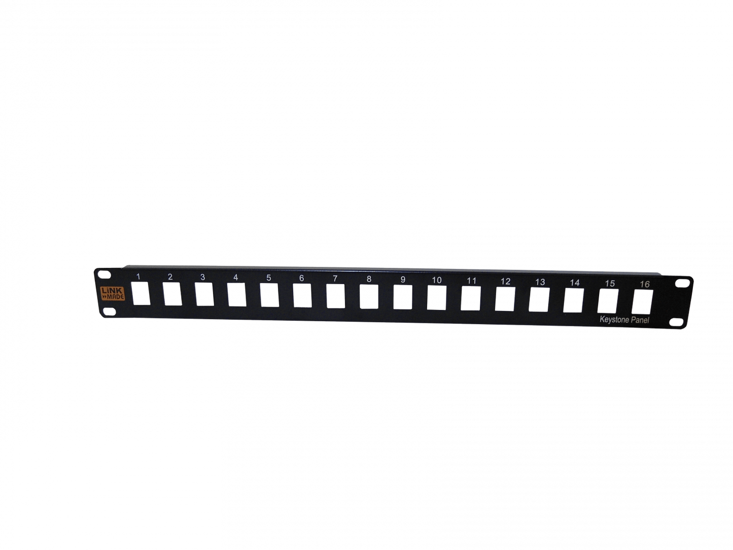 PP116L LINKMADE Panel de Conexión Metálico de 1U para 16 Keystones, Sin Soportes, Vacío