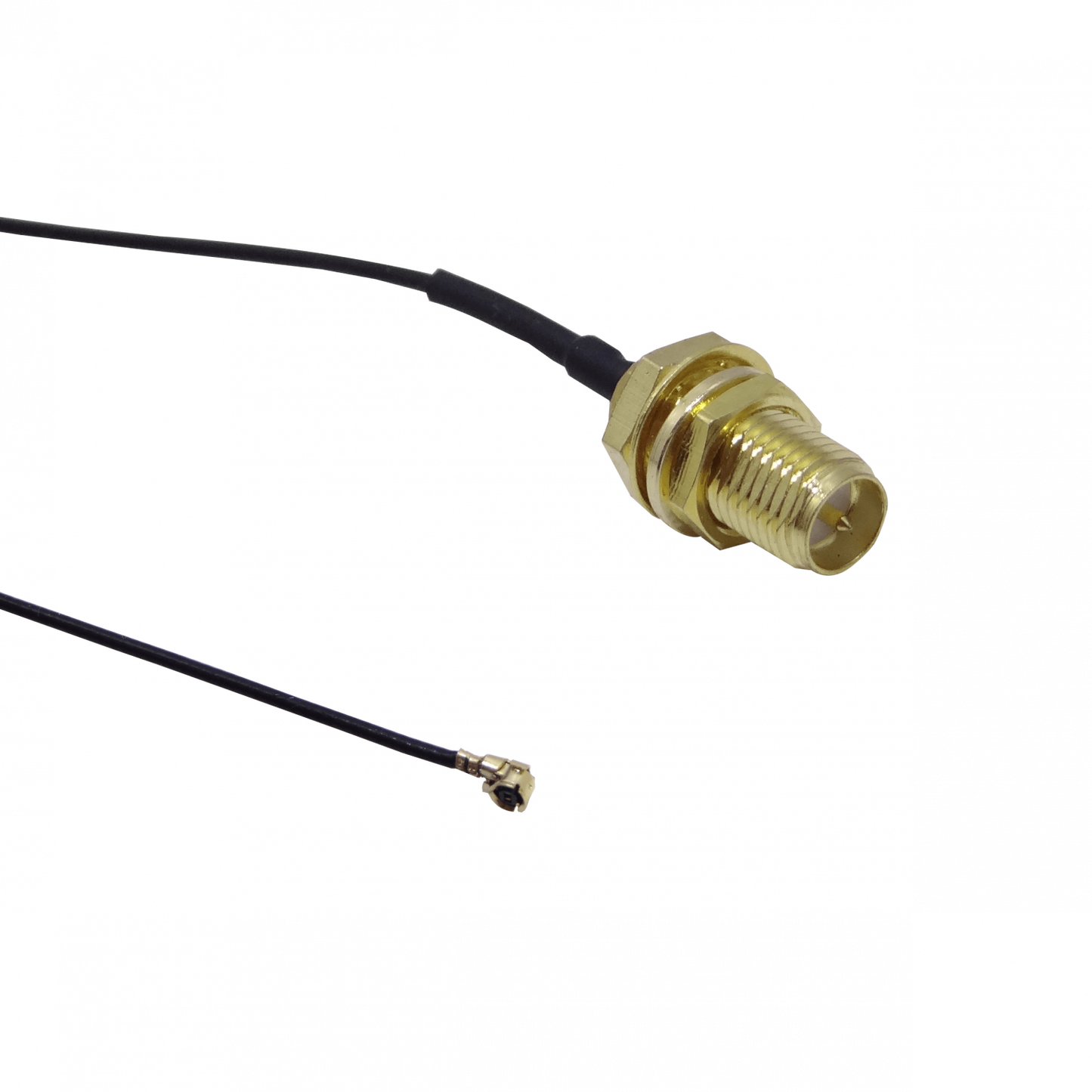 RH1LM-10CM 10cm U.FL(IPX/IPEX) RPSMA-Hembra CA100 Cable Coaxial Negro