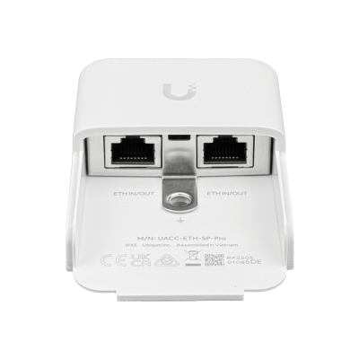 ETH-SP-PRO UBIQUITI Protector de Sobretensión Exterior 10Gbps PoE++ 20kA con 2 Puertos RJ45