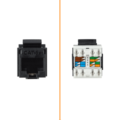 KP5NF FURUKAWA Negro Cat5e UTP Multilan Conector Hembra RJ45 para inserción Keystone 35060503