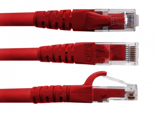 CP6R-150L LINKMADE Cable de Conexión Multihilo Cat6 U/UTP Rojo LSZH de 15 metros Moldeado por Inyección