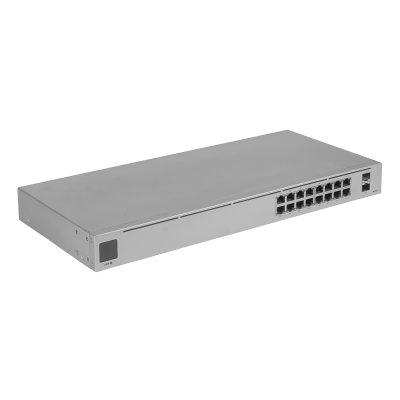 USW-16-POE-LIQ. UBIQUITI REACONDICIONADO Conmutador 42W-total Bastidor 16-1000-8-PoE 48af/52at 2-SFP requiere-U