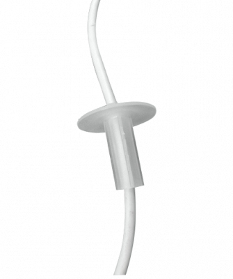 PASAMURO-W Blanco Plástico Diámetro interior 7,6/10mm para atravesar Cable por pared-26mm