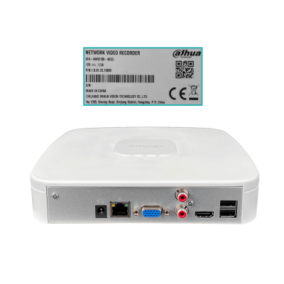 NVR2108 DAHUA Grabador de Video en Red de 8 canales 1-100/IP con Inteligencia Artificial 12mp-4K HDMI VGA 2-USB 1xSATA20TB 2-RCA-H