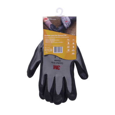 CG-GU-M 3M Talla-M(8) Espuma Nitrilo Fibra Nylon Par Guantes