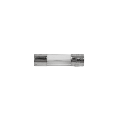 FUSE-1V Caja con 100 unidades de fusible cilíndrico de vidrio de acción rápida, 1 amperio, dimensiones 5x20 mm, 250 voltios.