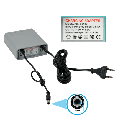 DC-UPS-36 UPS 12Vdc 43Wh 3600mAh in:220Vac out:12V/2A Plug-5,5x2,1mm Bat-Litio