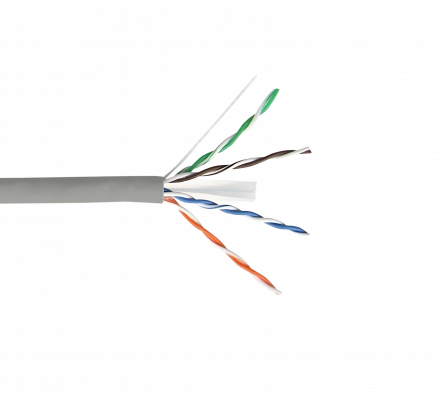 CB6L-UG1 LINKMADE Bobina de cable de red categoría 6 UTP color gris, conductor unifilar de cobre con cubierta PVC, 100 metros, fabricado en Taiwán, presentación en caja.
