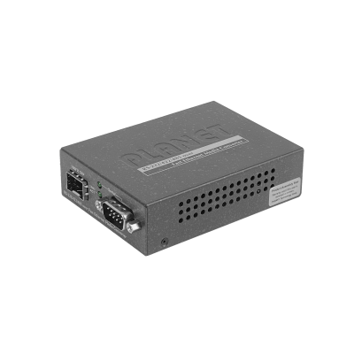 ICS-105A PLANET 1-Puerto-SFP 1-Puerto-Serial-DB9 Convertidor de Medios RS232/RS422/RS485 a Ethernet 5VDC