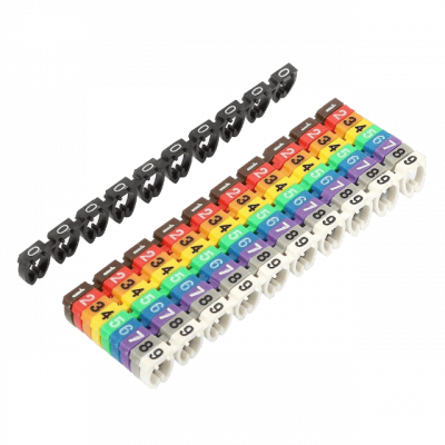 MARKER-UTP Juego de 100 Marcadores Numéricos para Cable Cat5/Cat6, Dígitos 0-9 (10 de Cada)