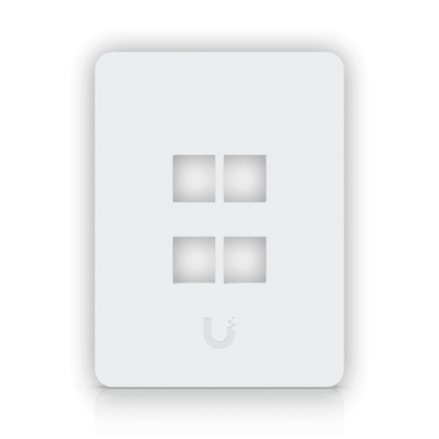 UFP4H UI 1-unidad Blanco 4-Keystone Vertical Faceplate Pintable 118x88mm
