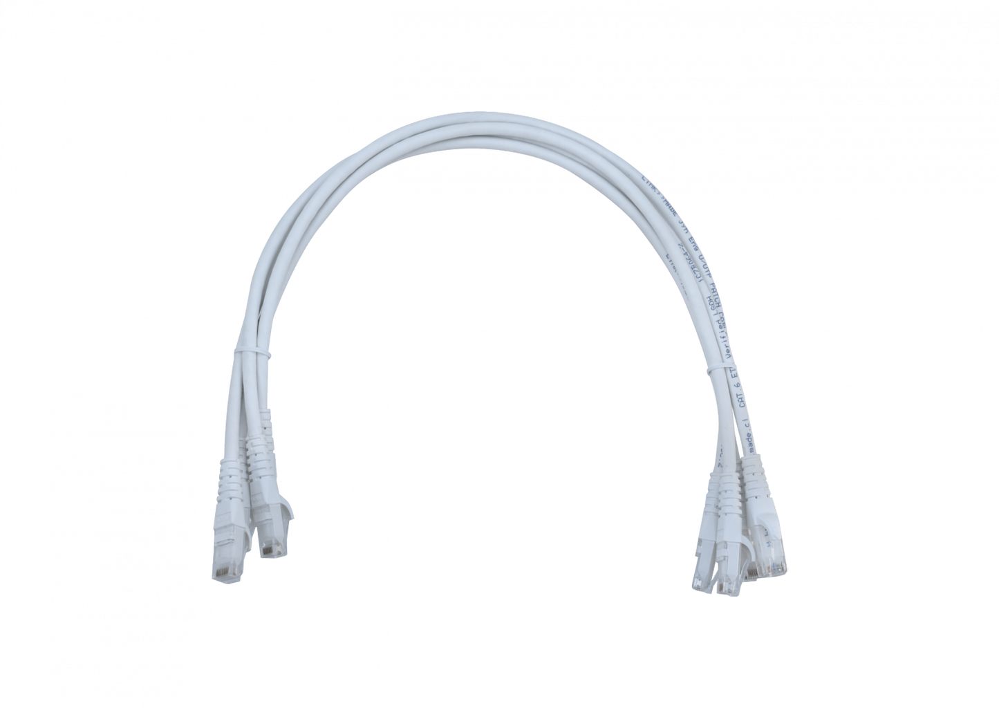 CP6W-05-4. LINKMADE 4pz 50cm Cat6 U/UTP Blanco LSZH Cordón Interconexión Inyectado Multif