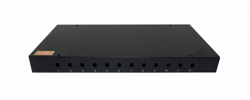 CFR12TF-LIQ LINKMADE Reacondicionado sin Aletas, Panel Fijo de 12 Tomas ST-FC, Unidad de Rack 1U, Requiere Acopladores Redondos