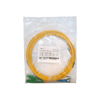 JFSDT3 3mt E2000/APC-ST/UPC Monomodo SM Duplex Latiguillo Fibra 3.0mm 9/125