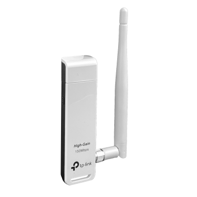 TL-WN722N TP-LINK Adaptador USB Inalámbrico con Antena Desmontable RP-SMA de 4dBi, 2,4GHz, 150Mbps, 20dBm, 100mW