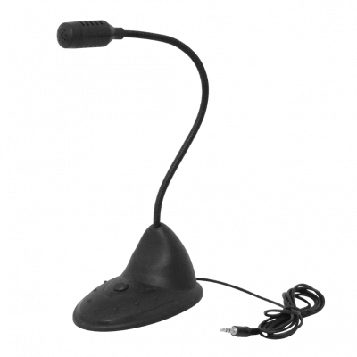 MIC-35 Micrófono de Escritorio con Conector 3,5mm Macho, Base y Cable de 130cm YW2001M
