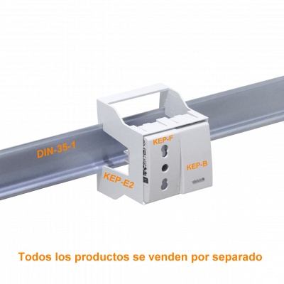 KEP-E2 KALOP Soporte para 2 Módulos KEP compatible con Riel Din-35mm Ancho-52mm Alto-65mm