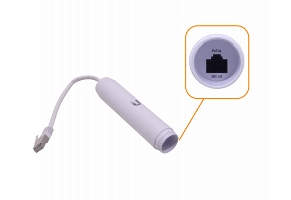 INS-3AF-O-G UBIQUITI Convertidor PoE Pasivo para Exterior Gigabit 802.3af Entrada 48V Salida 24V por Cable