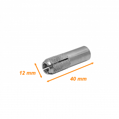 ANCLAJE-M10 Rosca interna M10 Taco de Anclaje para Hormigón 12x40mm