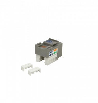 KP5GL LINKMADE Conector Hembra RJ45 Cat5E U/UTP Keystone Punchable de Color Gris