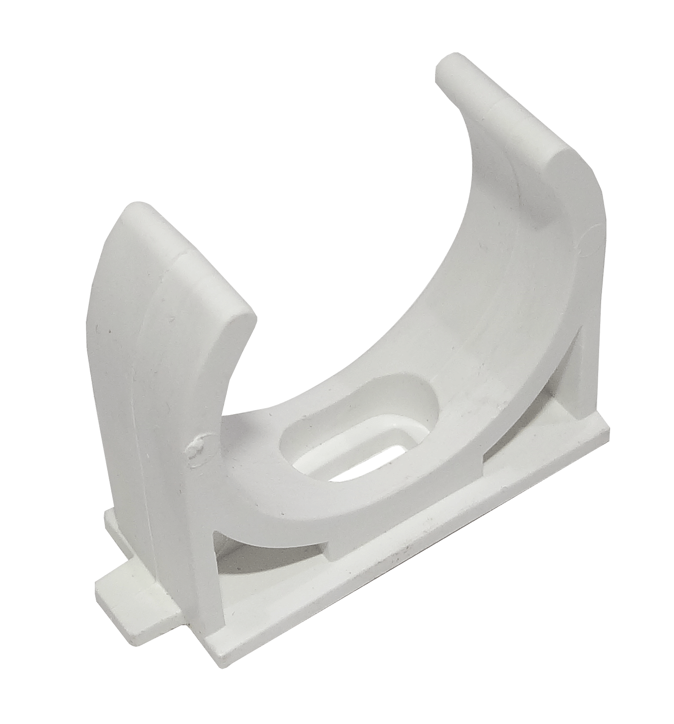 PVC40-A LINKCHIP 40mm Soporte Fijacion Abrazadera p/Tubo PVC Blanco Tornillo